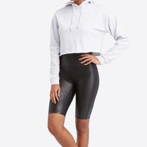 Spanx Faux Leather Bike Short Size S